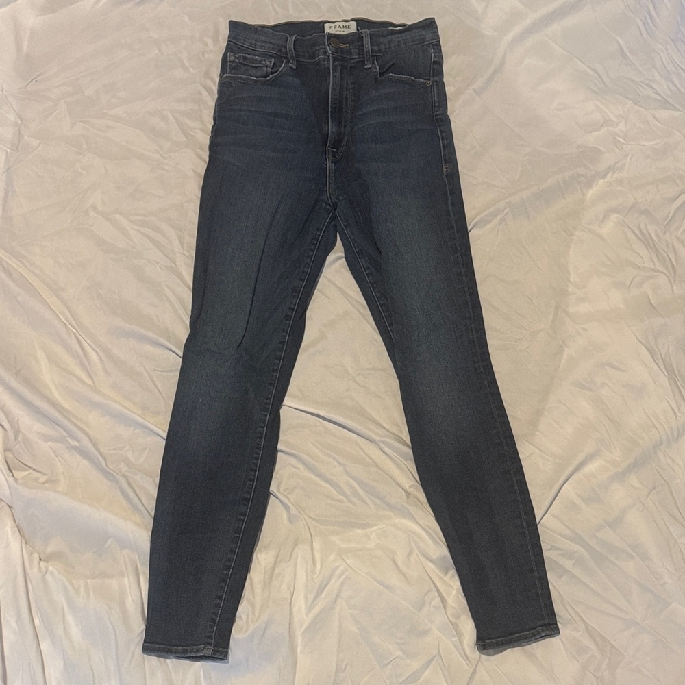 Frame Ali high rise Denim Women's Deep Indigo Cigarette Jeans